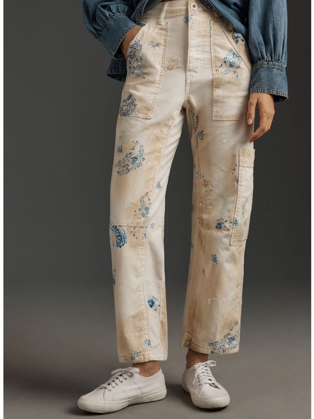 The Pilcro The Millie Low-Slung Barrel Pants nwot - Picture 2 of 7